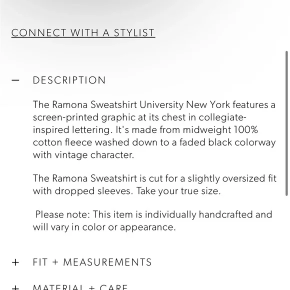 Anine Bing “Ramona” ‘New York' Crewneck Sweatshirt - Picture 8 of 8
